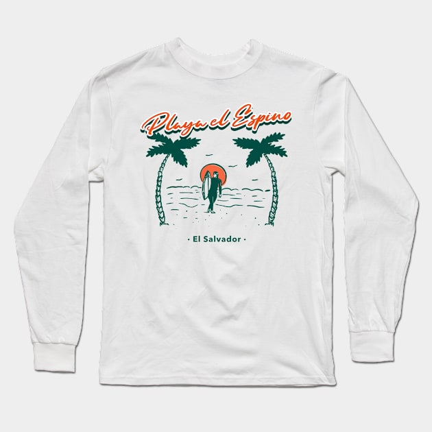 El Salvador, Playa, las Flores, Surf City, El Sunzal, 503, Nayik, Bukele, La Libertad, Salvadorian, Sivar, Punta Roca, SV, El Salvador shirt, Salvadorian Pride, Cipote, Surfing, Camiseta, Designs Long Sleeve T-Shirt by Osmin-Laura